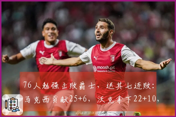 76人勉强击败爵士，送其七连败：马克西贡献25+6，沃克拿下22+10，乔治砍下30分